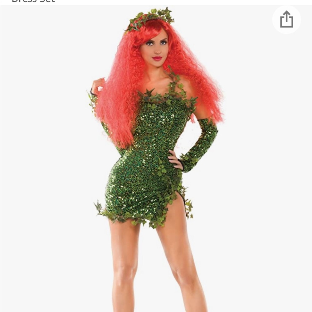 Party King Women's Poisonous Villain Sexy Cosplay Costume Dress Set